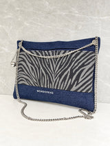 Tracolla Denim Zebrata