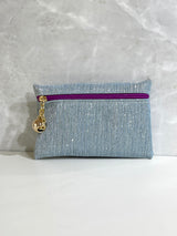 Bustina Piccola Lurex Celeste