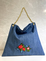 Sacca Jeans Fiori