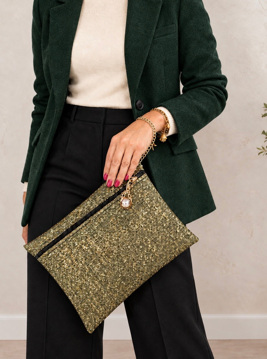 Pochette Grande da Polso Glitter
