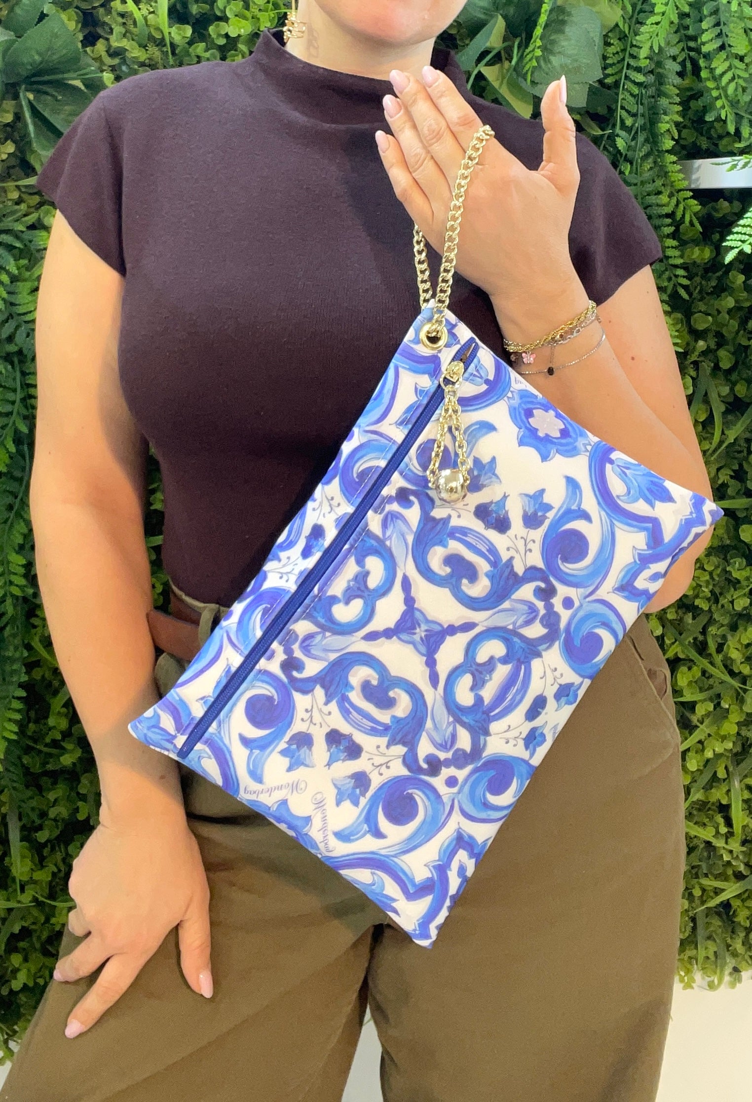 Pochette da Polso Maiolica Blu