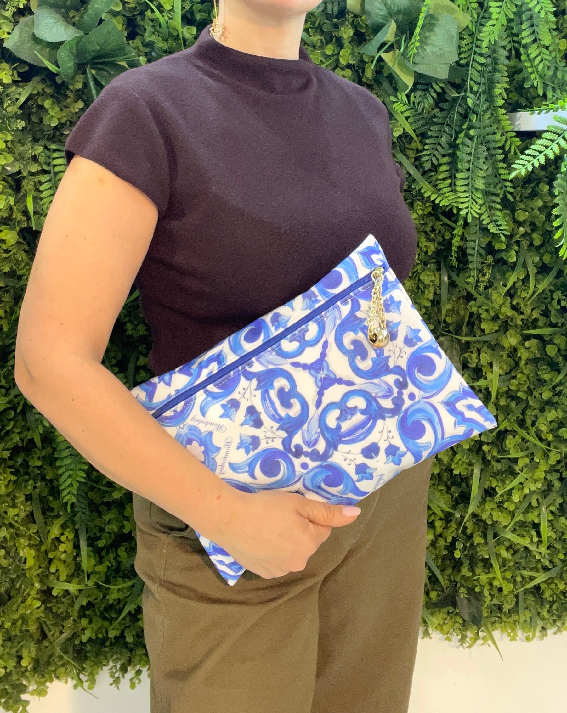 Pochette Grande Maiolica Blu