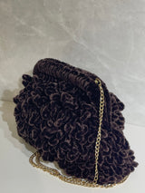 Clutch Velluto Marrone